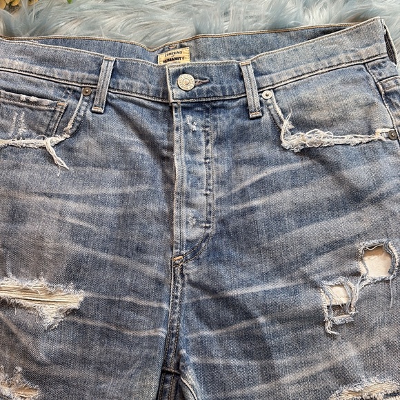 Citizens of Humanity Slouchy Fit Corey Distressed Shorts sz 27 - Picture 3 of 11
